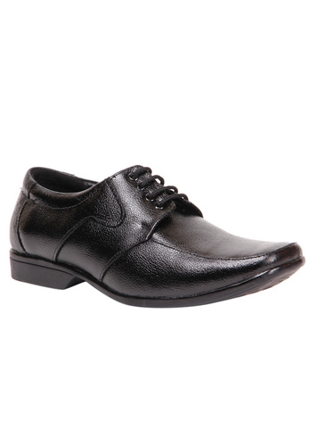 Formal Black Shoes - Leather, Various Sizes, Black | Lace-Up, Elegant Design, Durable, Comfortable Fit, Classic Look, Low Heel, Rubber Sole, Lightweight
