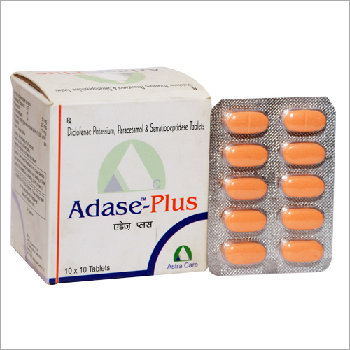 Diclofenac Potassium, Paracetamol & Serratiopeptidase Tablets