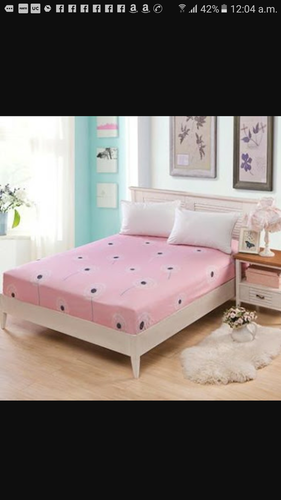 Pink Elastic Fitted Bedsheets