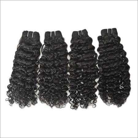 Machine Weft Natural Curly  Hair