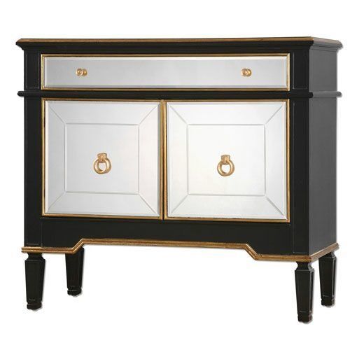 Black and gold wine cabinet