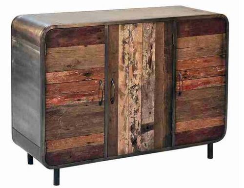 Industrial wood and metal buffet