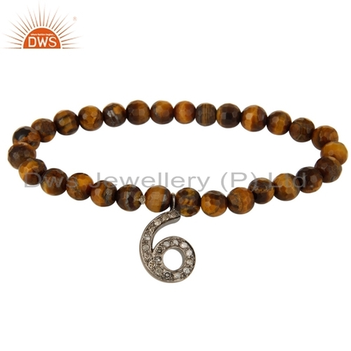 Tiger Eye Beaded Number Of Charm Bracelet Gender: Women