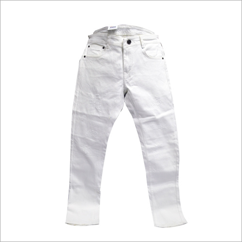 Super White Men Jeans - Cotton, Waist Size 30-36 | Regular Fit, Adjustable Fly Zip, Non-Shrinkable, Excellent Stretchability, Perfect Finish