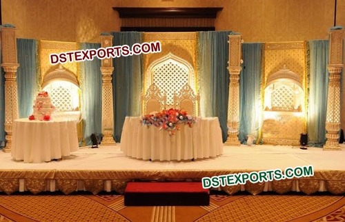 Golden Fiber Wedding Stage