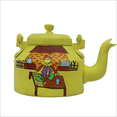 Jiski Laathi Uski Bhains a Hand Painted Kettle