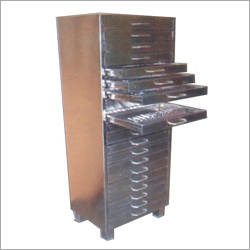 Brown Stainless Steel Drawer Chest