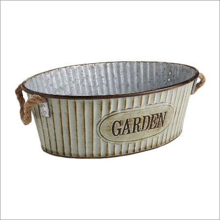 Galvanized Square Planter