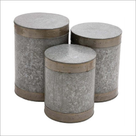 Galvanized Garden Stool