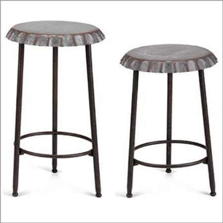 Galvanized Stool Set