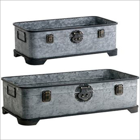 Galvanized Trunk Planter
