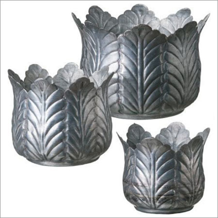 Galvanised Metal Planters