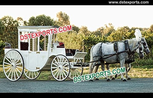 Covered Wedding Horse Carriages