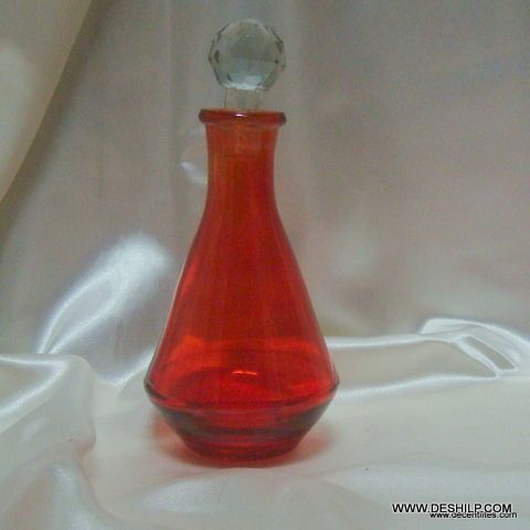 Vintage Color Glass Red Decanter