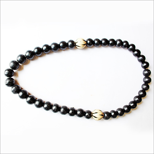 Wooden Malla - Hematite Metal, 17-19 cm, Black | Durable Beads, Elegant Design, Spring Clasp Bracelet