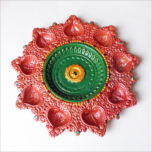 9 Diya Thali