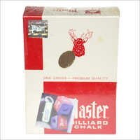 Master Billiard Chalk - Protective Rectangular Box Packaging | Smooth Even Coating, Minimized Miscue, Available In Various Colors