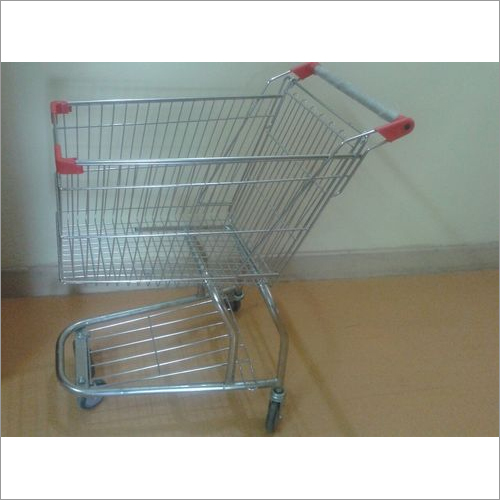 Mild Steel Basket Shopping Trolley