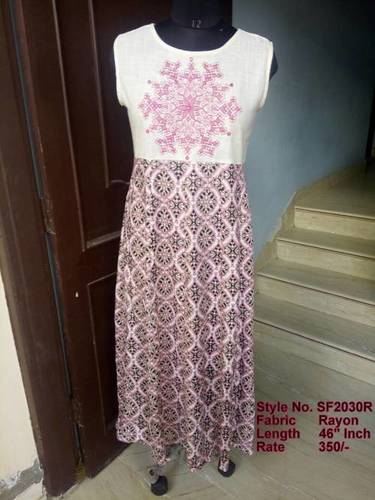 Rayon Cut Sleeved Kurti