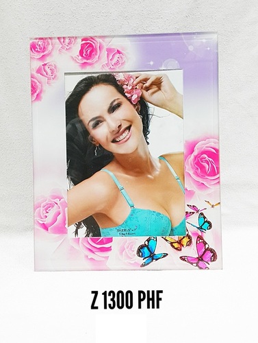 Pink Glass Printed Photo Frame
