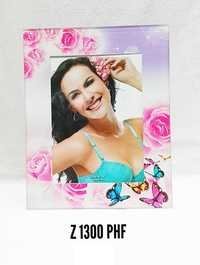 Pink Glass Printed Photo Frame