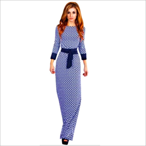 Stylish Round Collar Argyle Design Dress