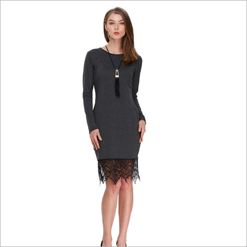 Trendy Round Collar Bodycon Dress