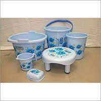 6 Pcs Plastic Bathroom Set