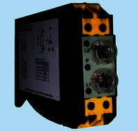 Black And Yellow Din Rail Timer- Star Delta