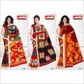 Printed Cotton Saree Fabrics - Cotton Material, Multicolor Design, Intricate Printed Patterns | Colorfast, Shrinkage And Tear Proof Features