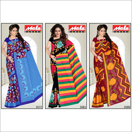 Trendy Print Saree - Cotton Material, Multi Color Design | Shrinkage Proof, Colorfast, Modern Printing Techniques