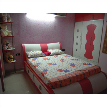Bedroom Furniture - Wood And Fabric, 6ft x 4ft, Pink | Elegant Design, Ample Storage, Glossy Finish