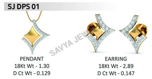 Ladies Gold Diamond Pendant