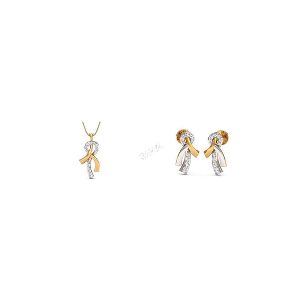 Ladies Diamond Pendant Set
