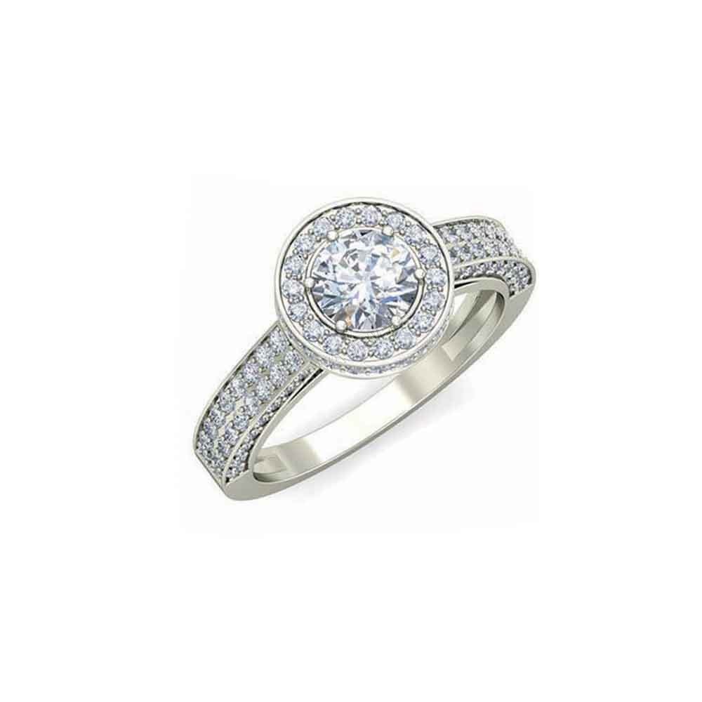 Ladies Diamond Round Cocktail Rings