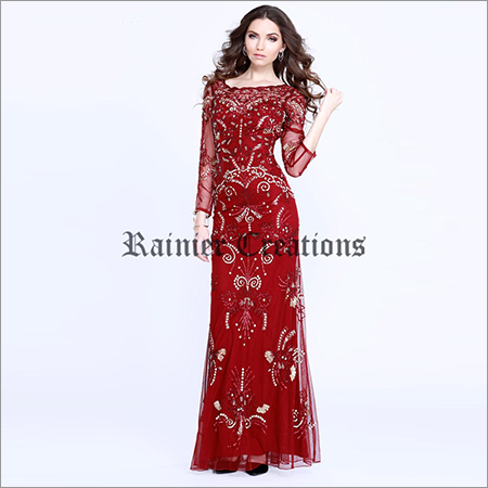 Ladies Designer Embroidery Gown