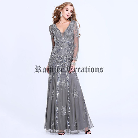 Ladies Full Sleeves Designer Gown