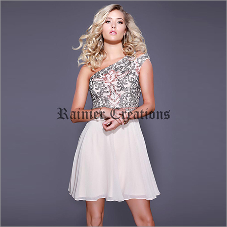 Ladies One Shoulder One Piece Dress