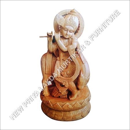 Wooden Shri Krishna Murti