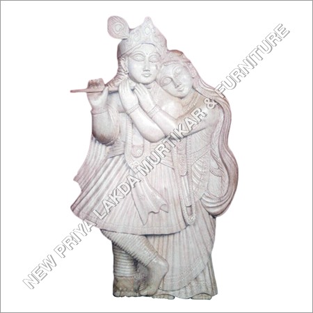 Wooden Radha Krishna Murti