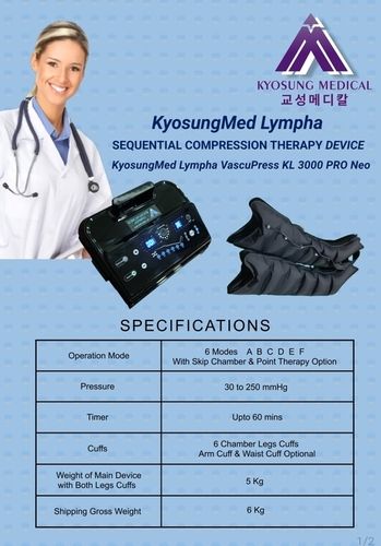 Black Lymphedema Sequential Compression Pump