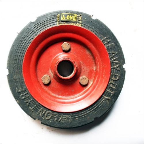 8 x 2 Plate Rubber Wheel