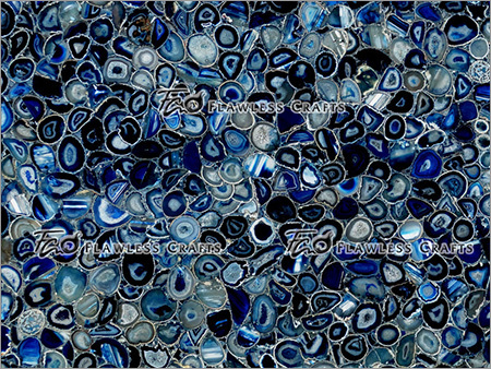 Blue Agate On Glass