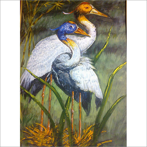 Customized Heron Oil Painting