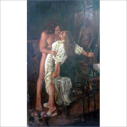 Life Study Painting - Custom Oil on Canvas, Hand-Painted Realist Style with Customized Frame