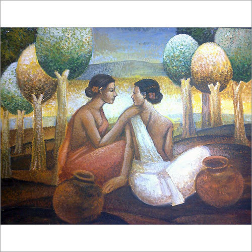 Gossping Oil Painting