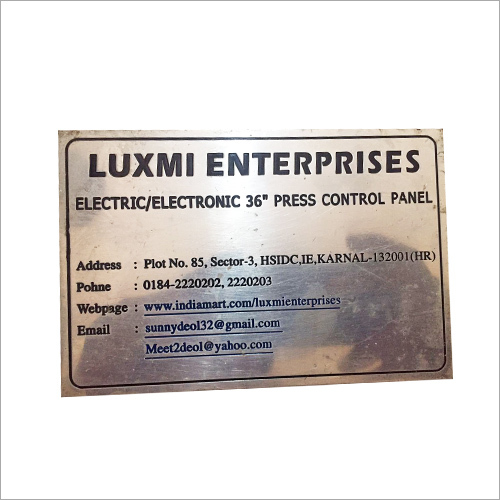 Aluminium Plated Name Plate