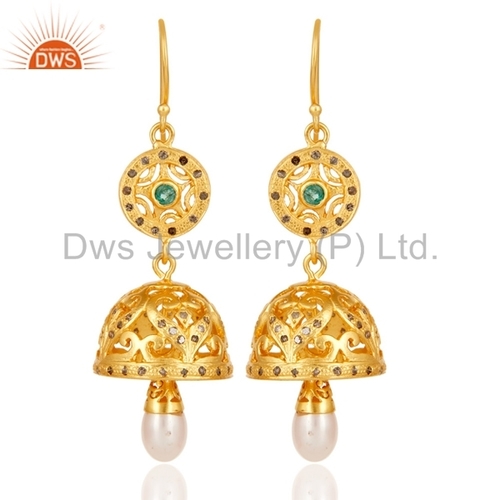 Traditional Pave Diamond Womens Earring