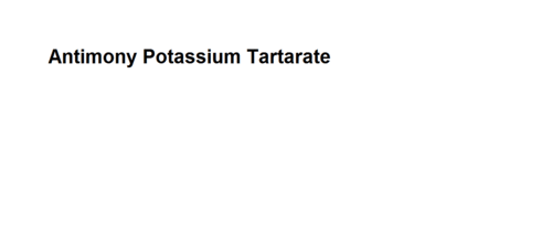 Antimony Potassium Tartrate C8H4K2O12Sb2