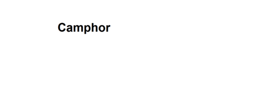 Camphor Boiling Point: 209  C